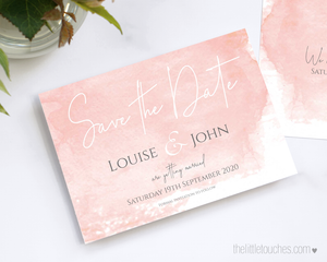 blush pink save the date printable template