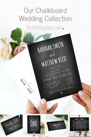 Our Chalkboard Wedding Collection - A Closer Look