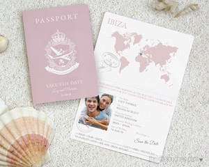 Destination Wedding - Passport Invitations & Stationery Templates