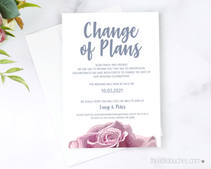 How to let your guests know your wedding plans have changed!