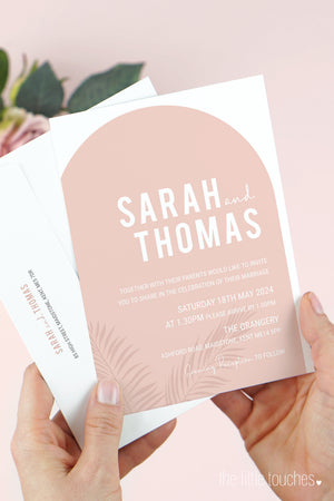 Tropical Arch Printable Wedding Stationery Collection