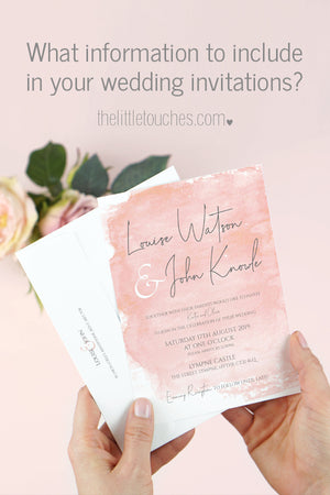 What to include in your wedding invitations