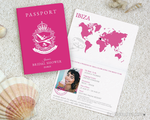 Bridal Shower Hen Party Passport Invitation template