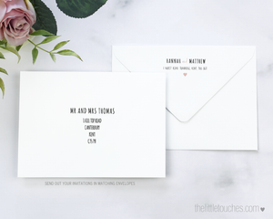 chalkboard themed editable envelope for wedding invitations