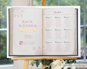 Fairy Tale book themed Wedding Table Plan template