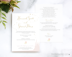 Romantic Fairy tale wedding invitation template