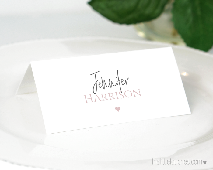 Simple Heart Printable Place Settings