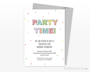 Party time pastel party invitation template