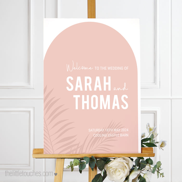 Tropical Arch Printable Welcome Sign Template