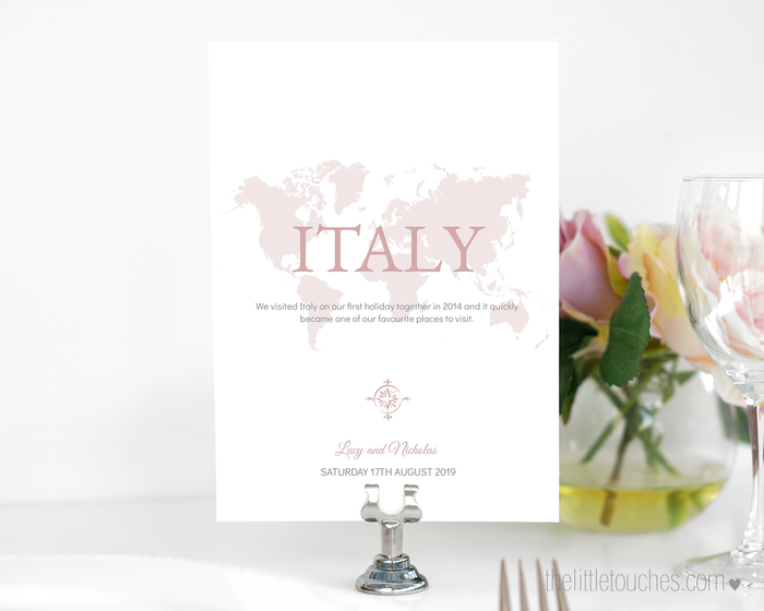 Where in the World Printable Travel Table Names
